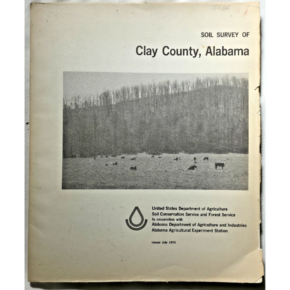 1974 Soil Survey Of Clay County Alabama Maps Department Agriculture